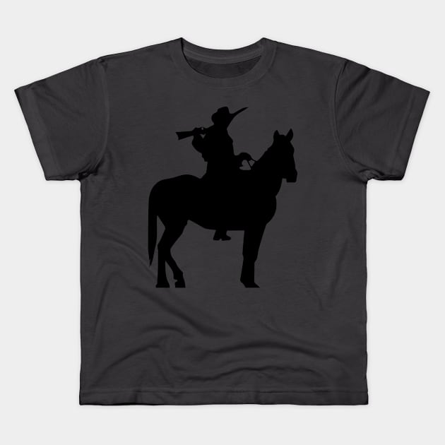 Shadow of a Cowboy Kids T-Shirt by benayache